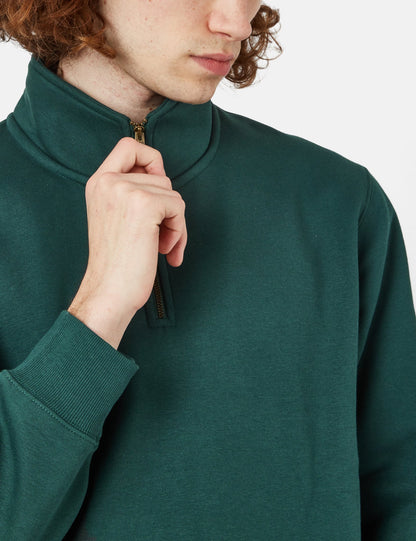 Chase Neck Zip Sweatshirt – Botanic Green