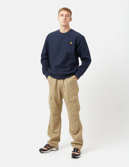 American Script Sweatshirt - Enzianblau
