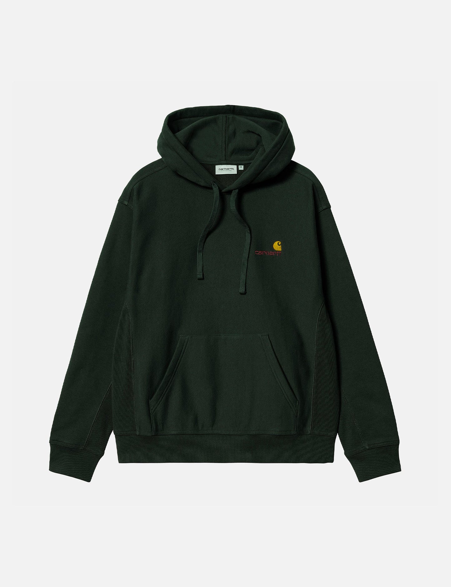 Sweat à capuche American Script – Vert cèdre foncé