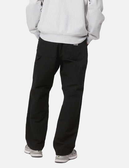Double Knee Pant (Relaxed/Gerade geschnitten) - Schwarz