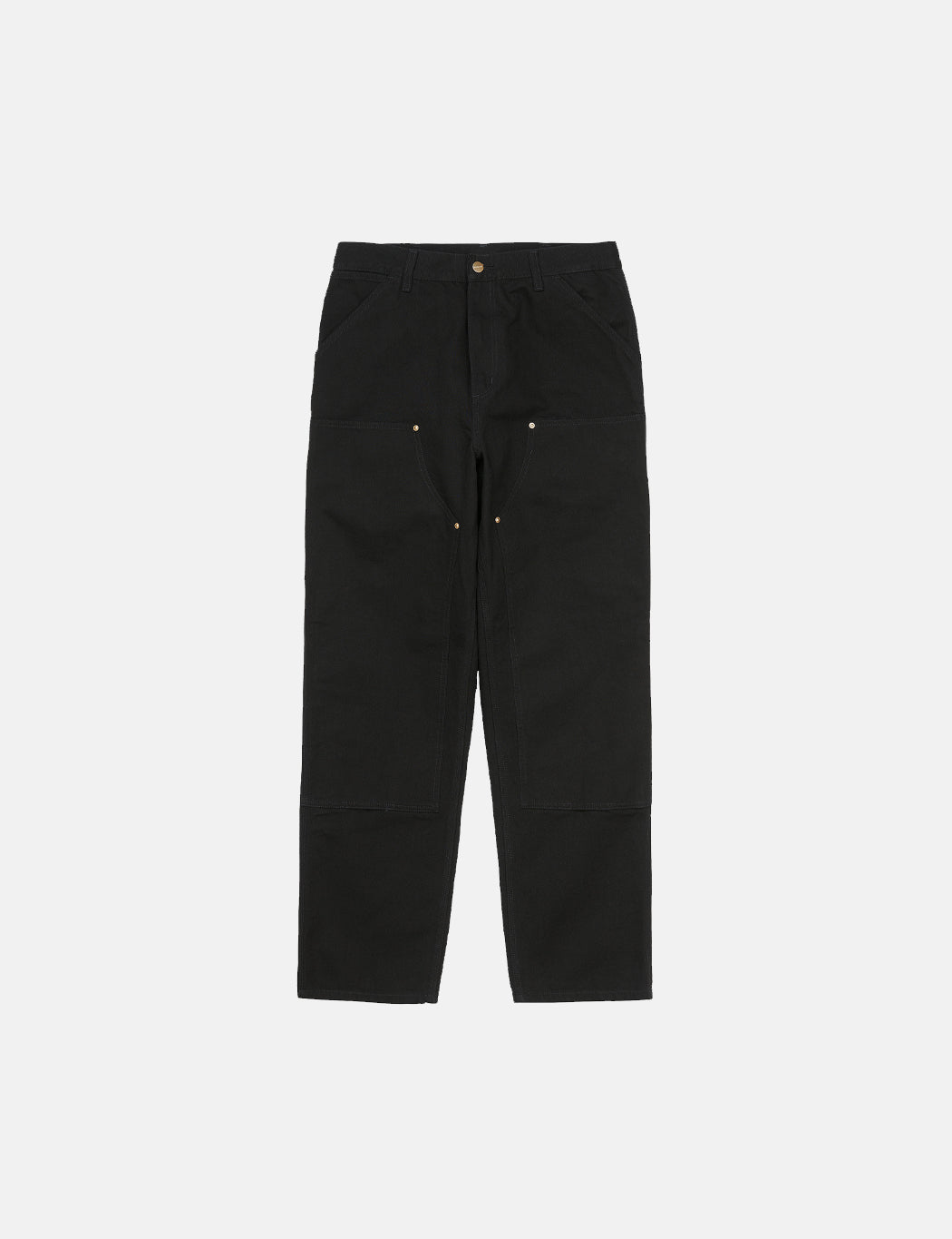 Double Knee Pant (Relaxed/Gerade geschnitten) - Schwarz