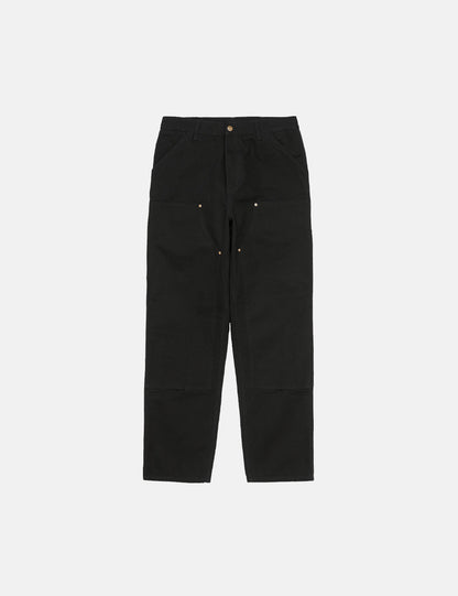 Double Knee Pant (Relaxed/Gerade geschnitten) - Schwarz