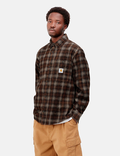 Chemise en velours côtelé Flint (motif Wiley à carreaux) - Hamilton Brown