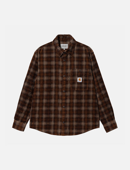 Chemise en velours côtelé Flint (motif Wiley à carreaux) - Hamilton Brown