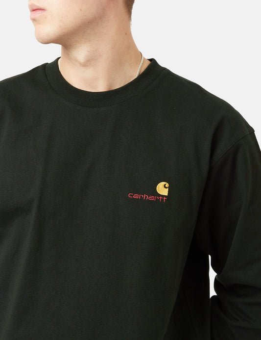 T-shirt à manches longues American Script - Vert cèdre foncé