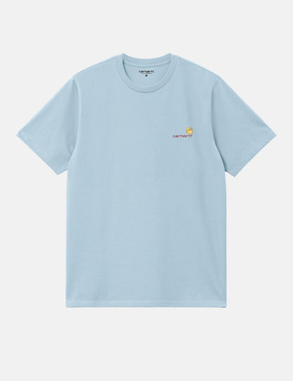 T-Shirt American Script (Loose Fit) - Frosted Blue