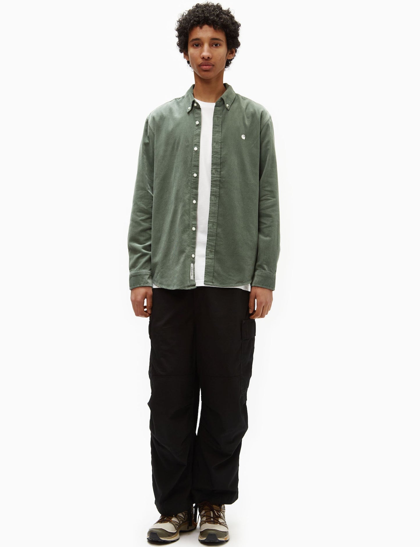 Chemise Madison en velours côtelé (coupe normale) - Vert Park