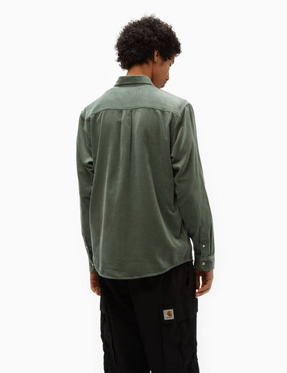 Chemise Madison en velours côtelé (coupe normale) - Vert Park