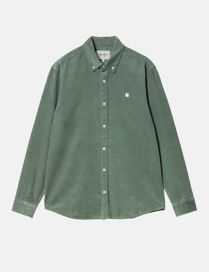 Chemise Madison en velours côtelé (coupe normale) - Vert Park