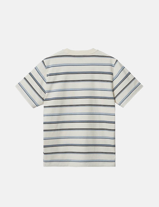 T-shirt Vonn à rayures - Wax/Storm Blue