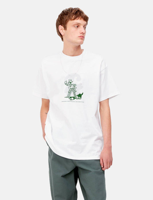 T-shirt Lucky Painter - Blanc/Vert Bonsaï
