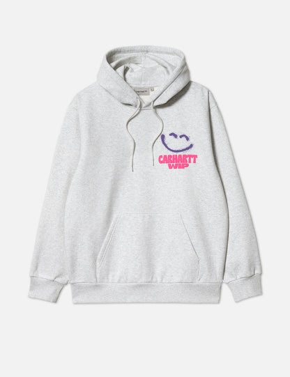 Happy Script Kapuzenpullover – Aschgrau Meliert