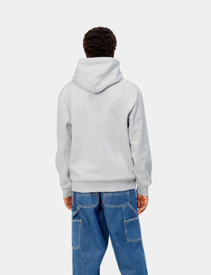 Happy Script Kapuzenpullover – Aschgrau Meliert