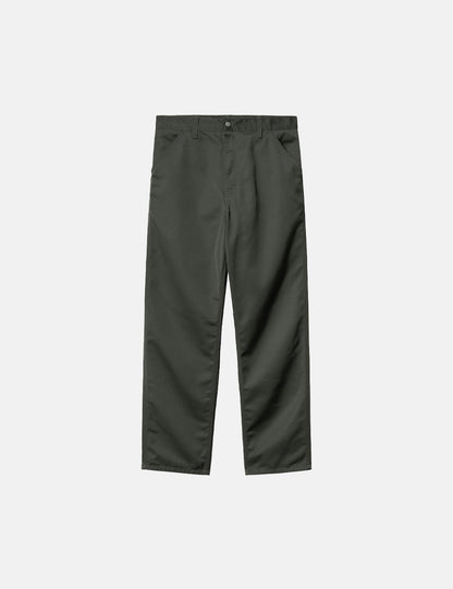 Pantalon en velours côtelé simple (détendu) - Vert buis