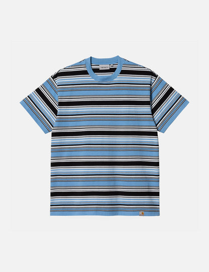 T-shirt Lafferty (à rayures) - Bleu Piscine
