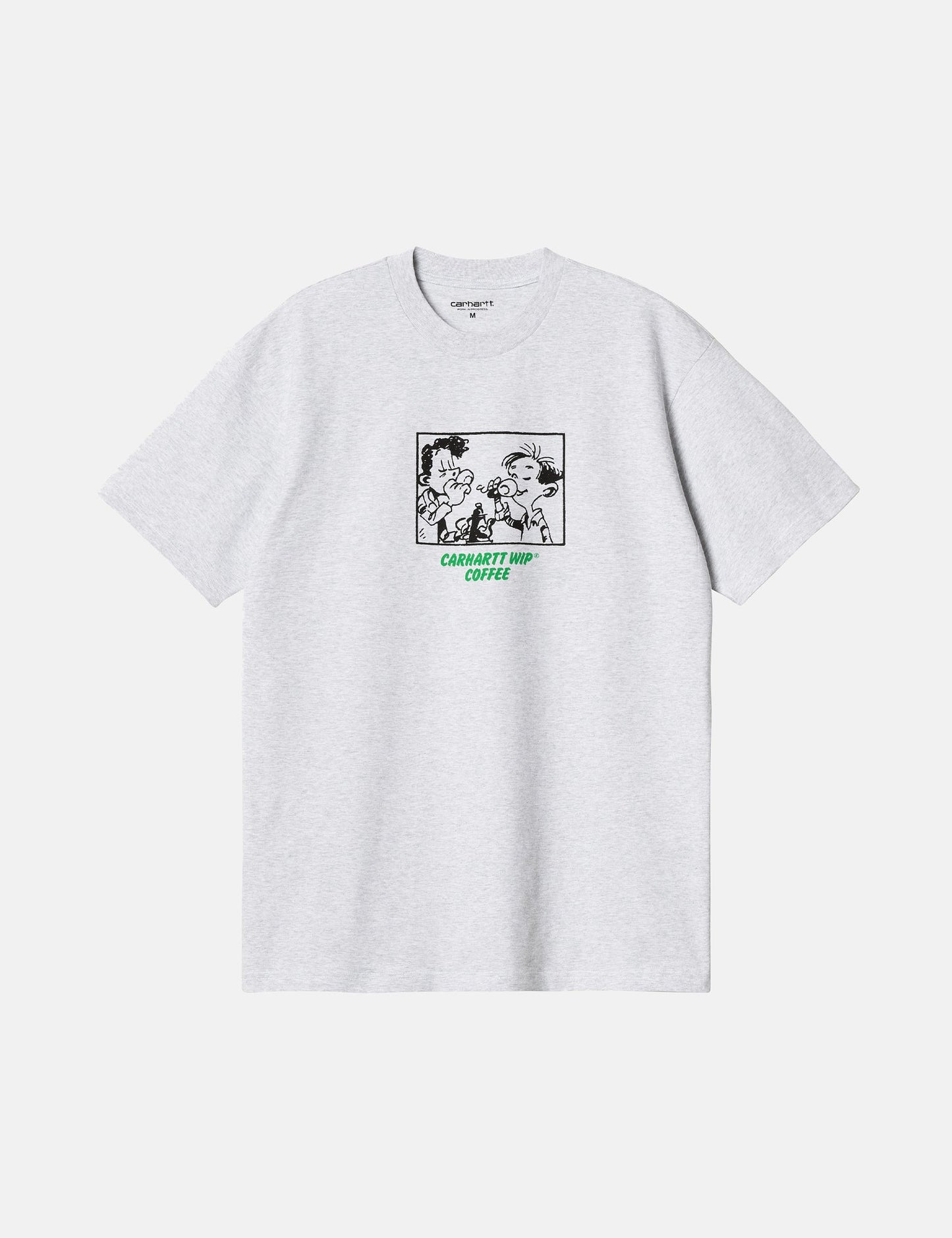T-shirt Café (Bio) - Gris chiné cendré