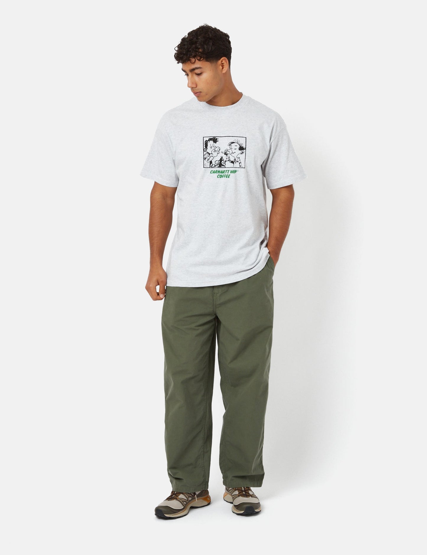 T-shirt Café (Bio) - Gris chiné cendré