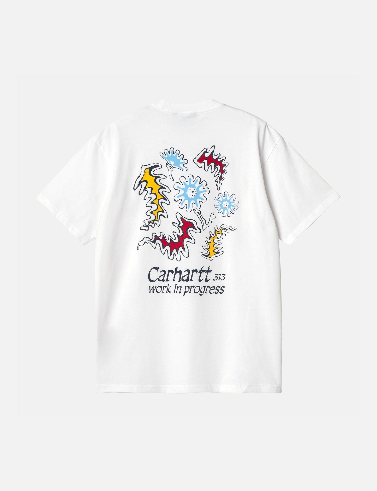 T-shirt Splash (ample) - Blanc délavé à la pierre