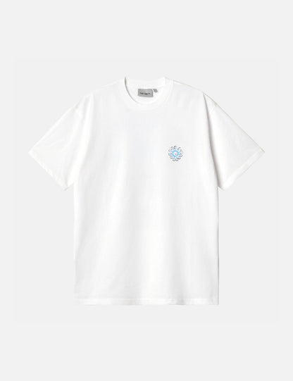 T-shirt Splash (ample) - Blanc délavé à la pierre