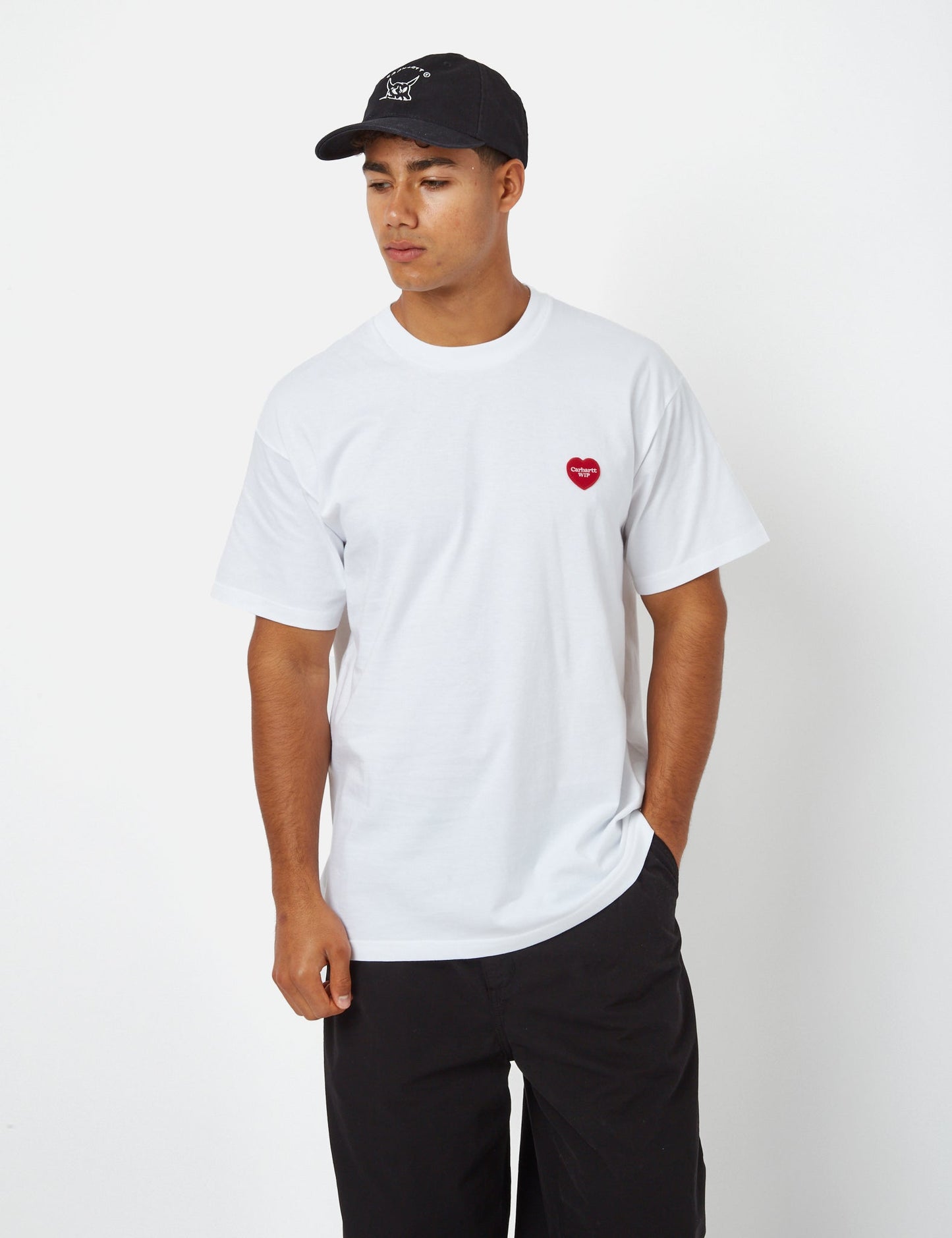 T-Shirt mit Doppelherz (Bio) – Weiß