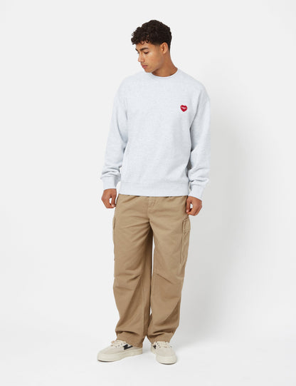 Sweat-shirt Cœur - Gris chiné