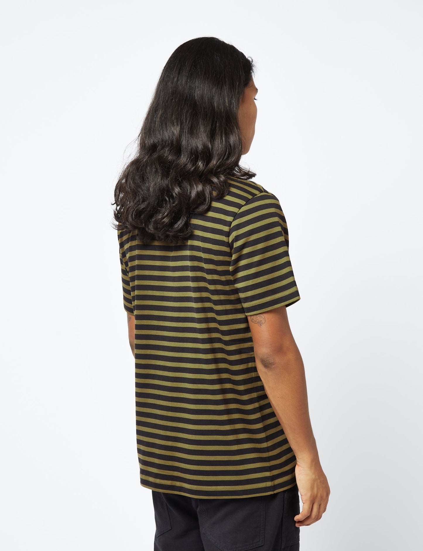 T-shirt Seidler Pocket (Seidler Stripe) - Vert Highland/Noir