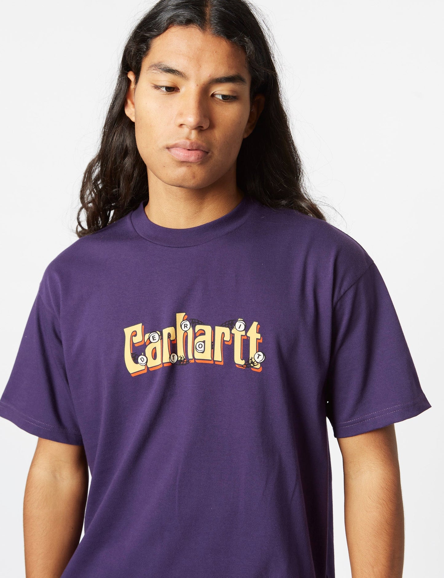 T-shirt Spin Script (ample) - Violet cassis