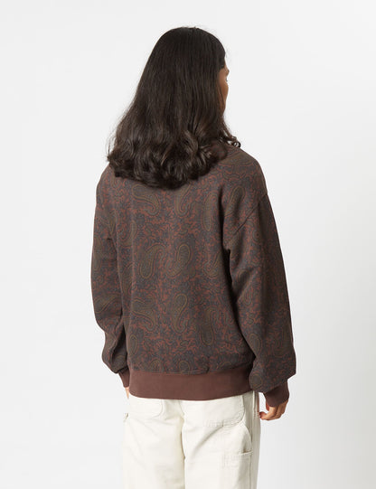 Paisley Sweatshirt (Paisley-Print) - Buckeye Brown