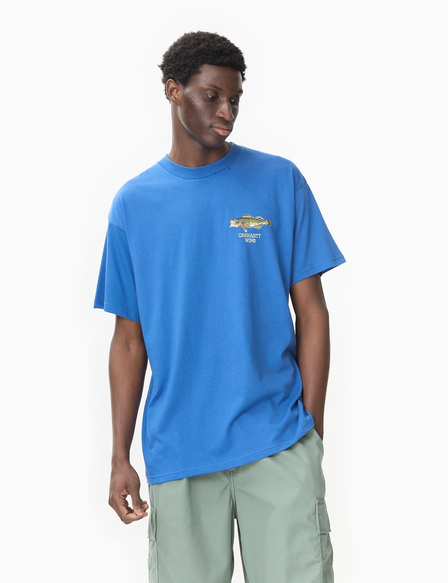 T-shirt poisson (coupe ample) - bleu Acapulco