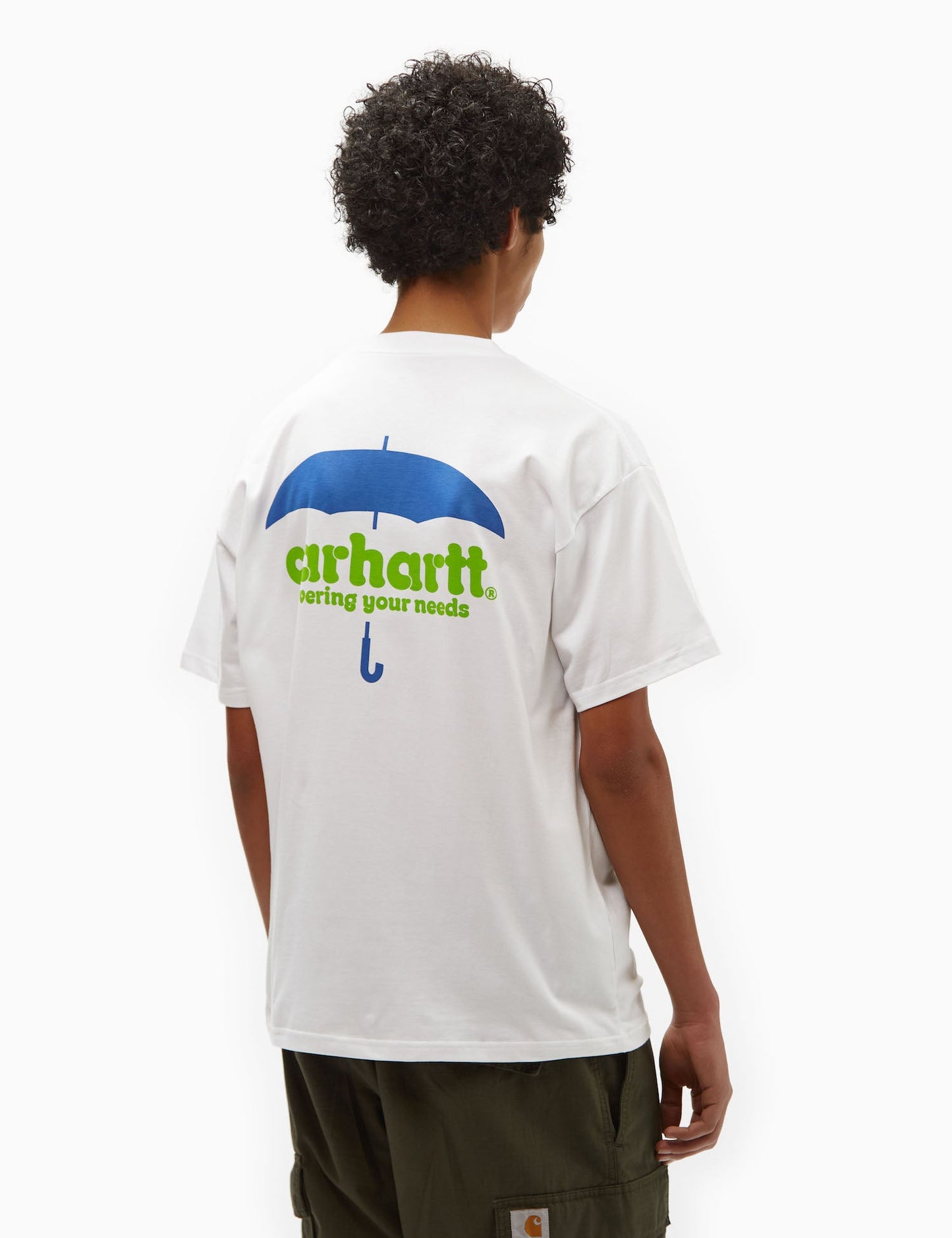 Cover-T-Shirt (locker sitzend) – Weiß