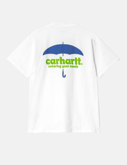 Cover-T-Shirt (locker sitzend) – Weiß