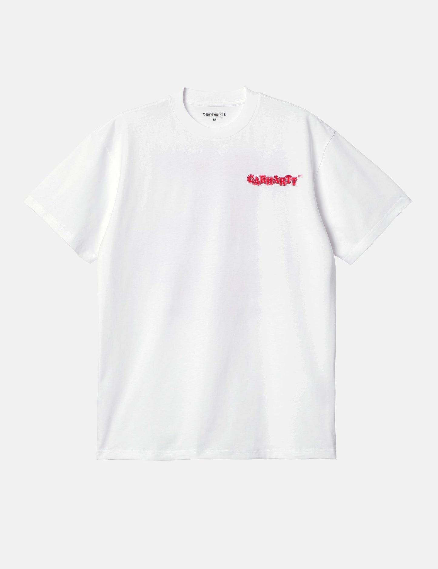 Fast-Food-T-Shirt (locker) – Weiß/Rot