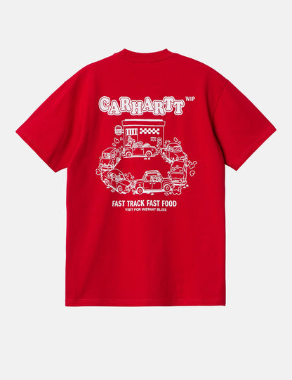 Fast Food T-Shirt (Loose) - Samba/Weiß