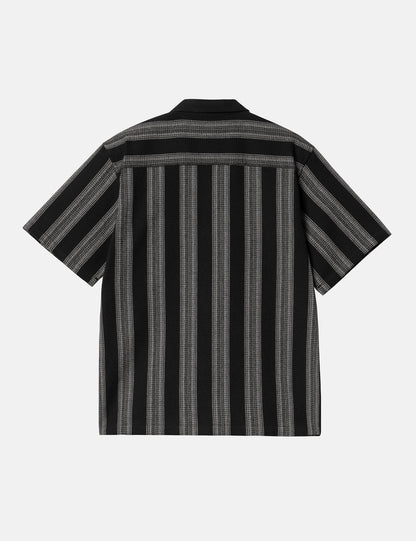 Chemise Dodson à rayures et manches courtes - Noire