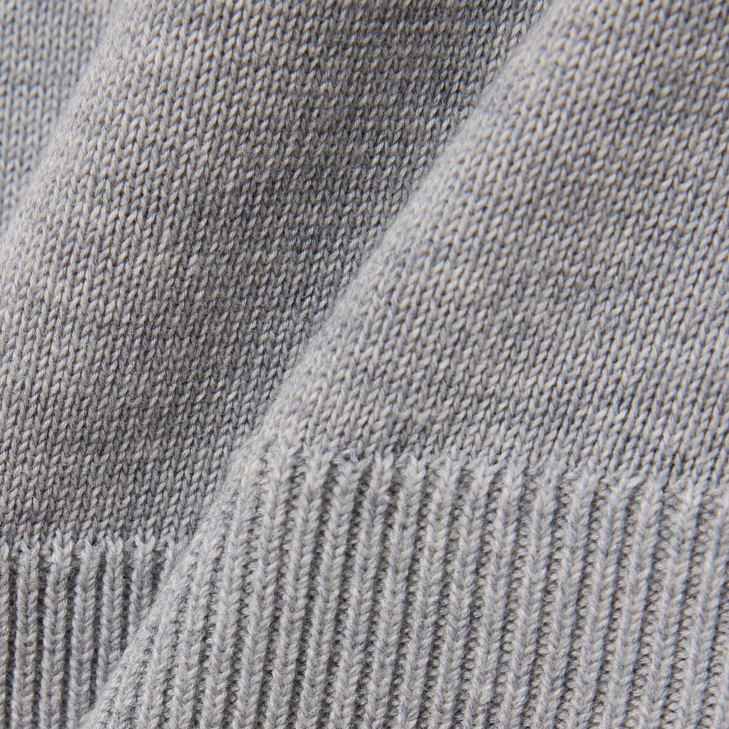 Zipped High Neck Cotton Sweater