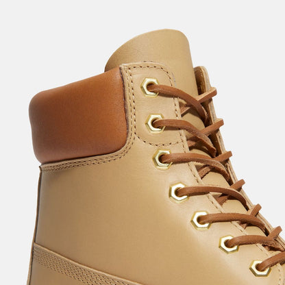 Premium 6-Inch Lace-Up Waterproof Medium Beige Full Grain