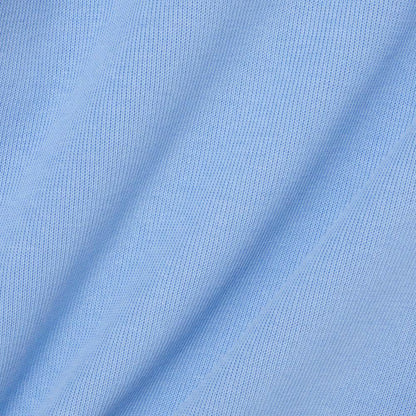 Ribbed Cotton Polo Collar Sweatshirt
