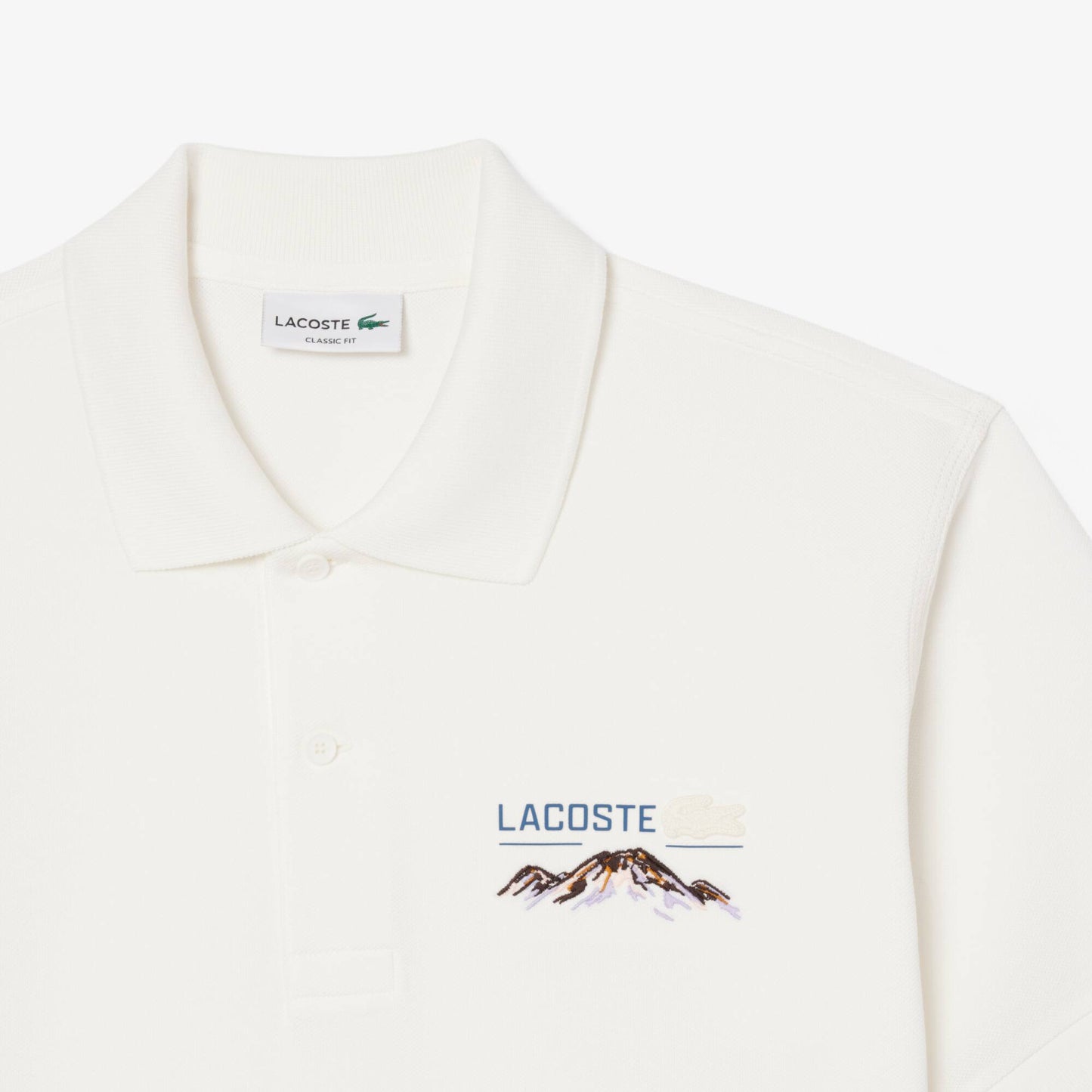 Classic Fit Embroidered Motif Pique Polo Shirt
