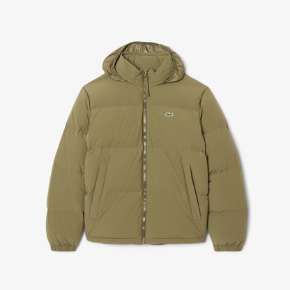Water-Repellent Hooded Down Jacket
