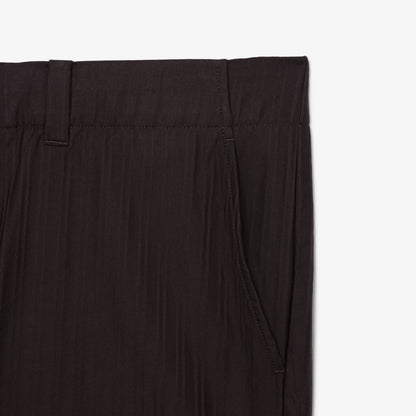 Pantalon de costume rayé en coton coupe droite