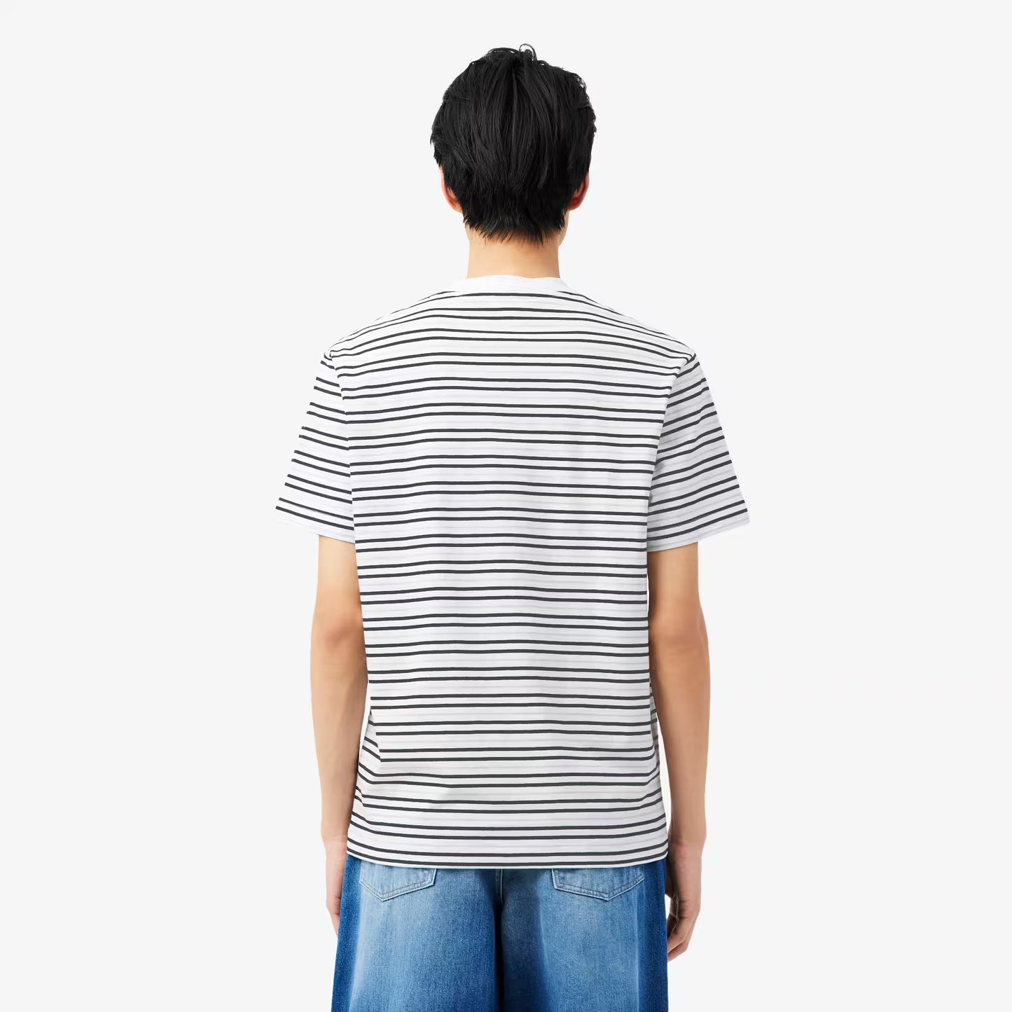 Gestreiftes Baumwoll-T-Shirt