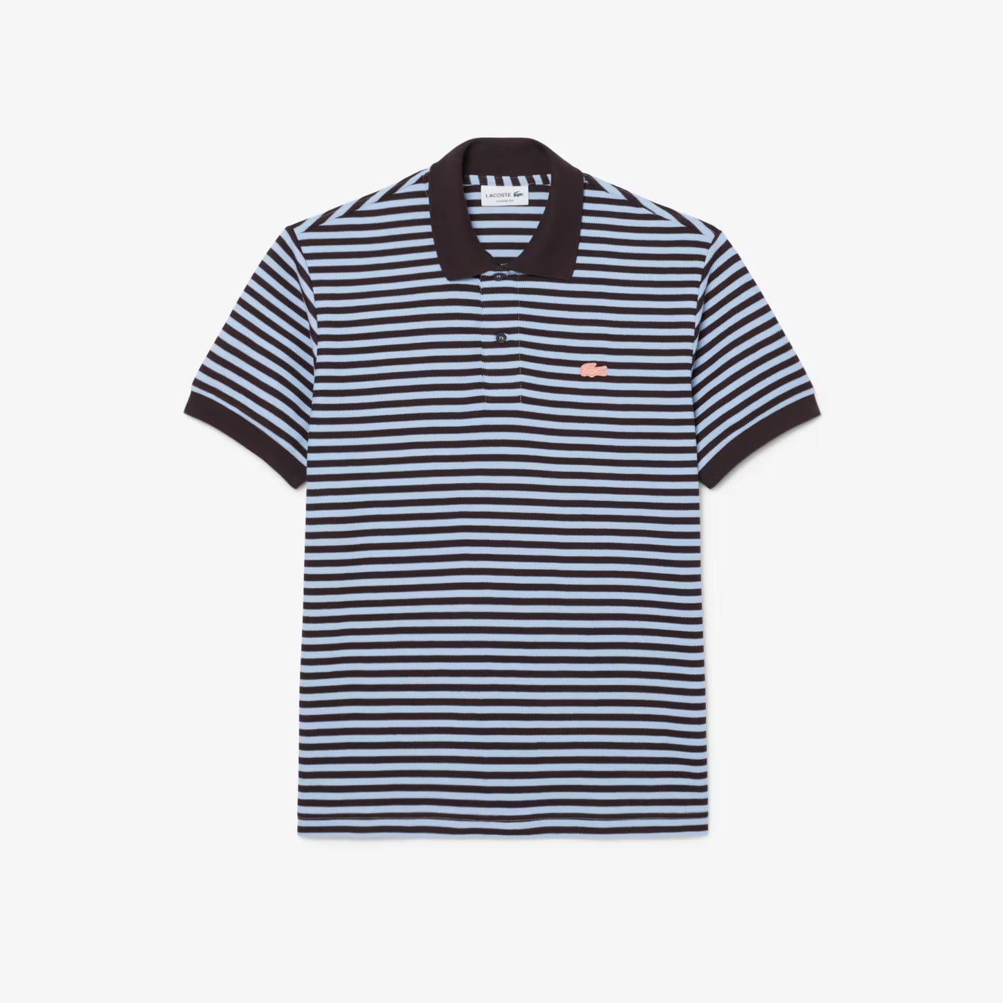 Classic Fit Textured Striped Polo Shirt