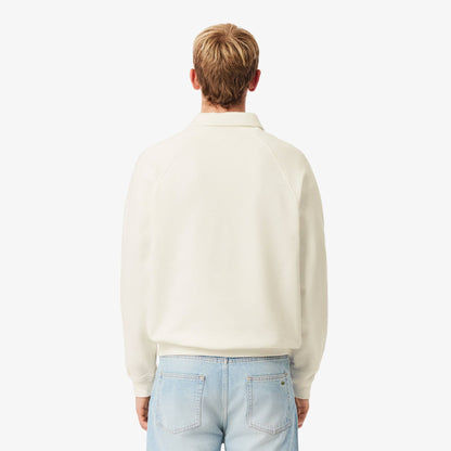 Sweat-shirt polaire coupe ample à col polo