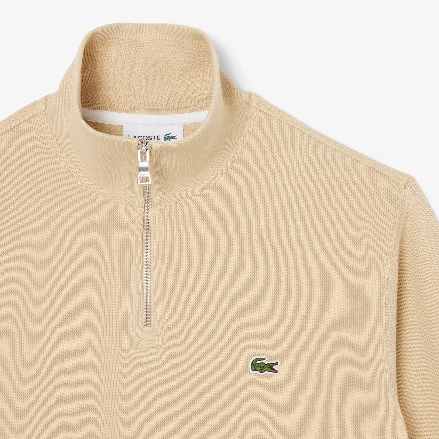 Interlock-Sweatshirt mit hohem Kragen und Reißverschluss