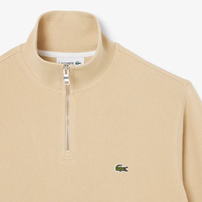 Interlock-Sweatshirt mit hohem Kragen und Reißverschluss