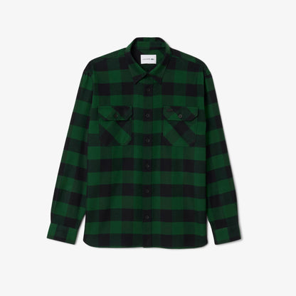 Surchemise oversized en coton à carreaux