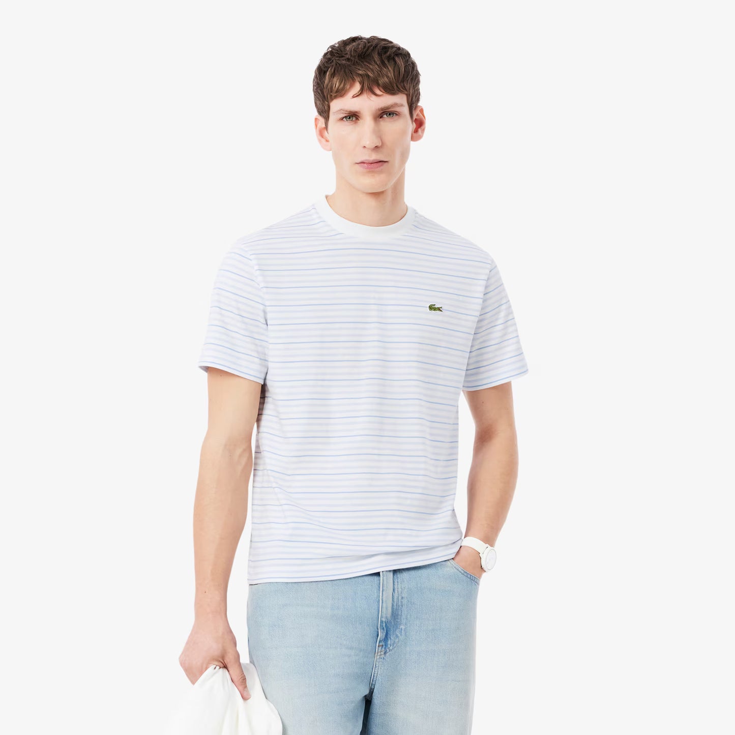 Gestreiftes Baumwoll-T-Shirt