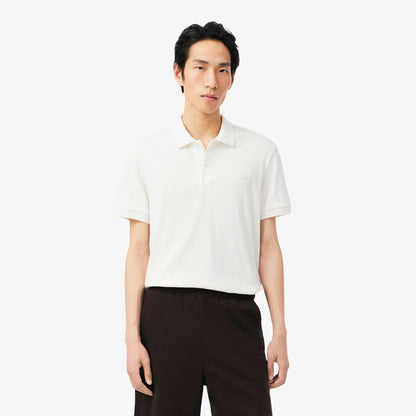 Regular Fit Ribbed Knit Polo Shirt