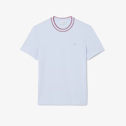 Stretch Pique Stripe Collar T-shirt
