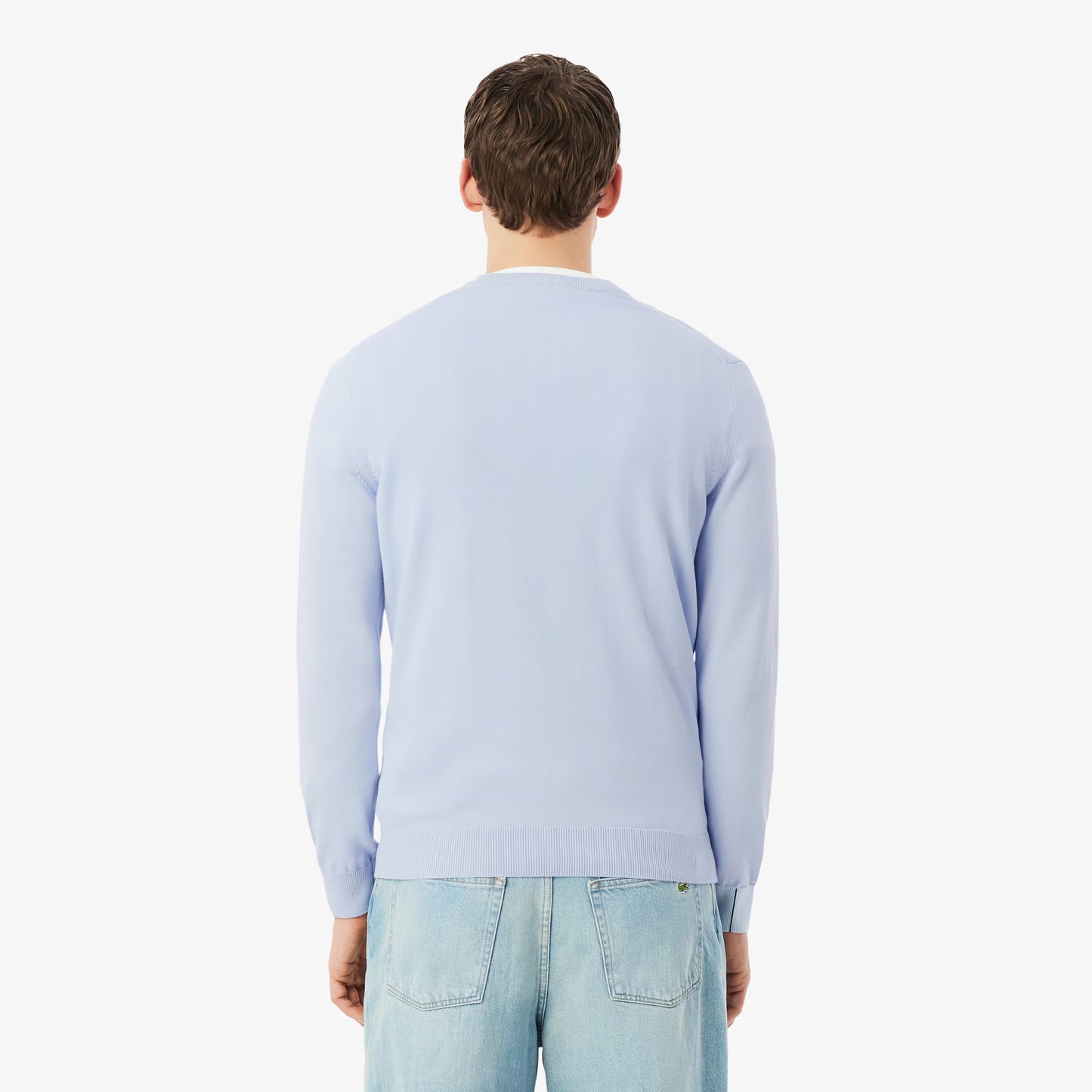 Monochrome Cotton V-neck Sweater